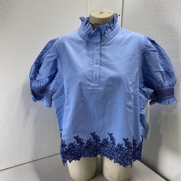 Hyacinth House Women's Embroidered Blouse Size XXL | Eliza Cotton Top - Picture 1 of 8